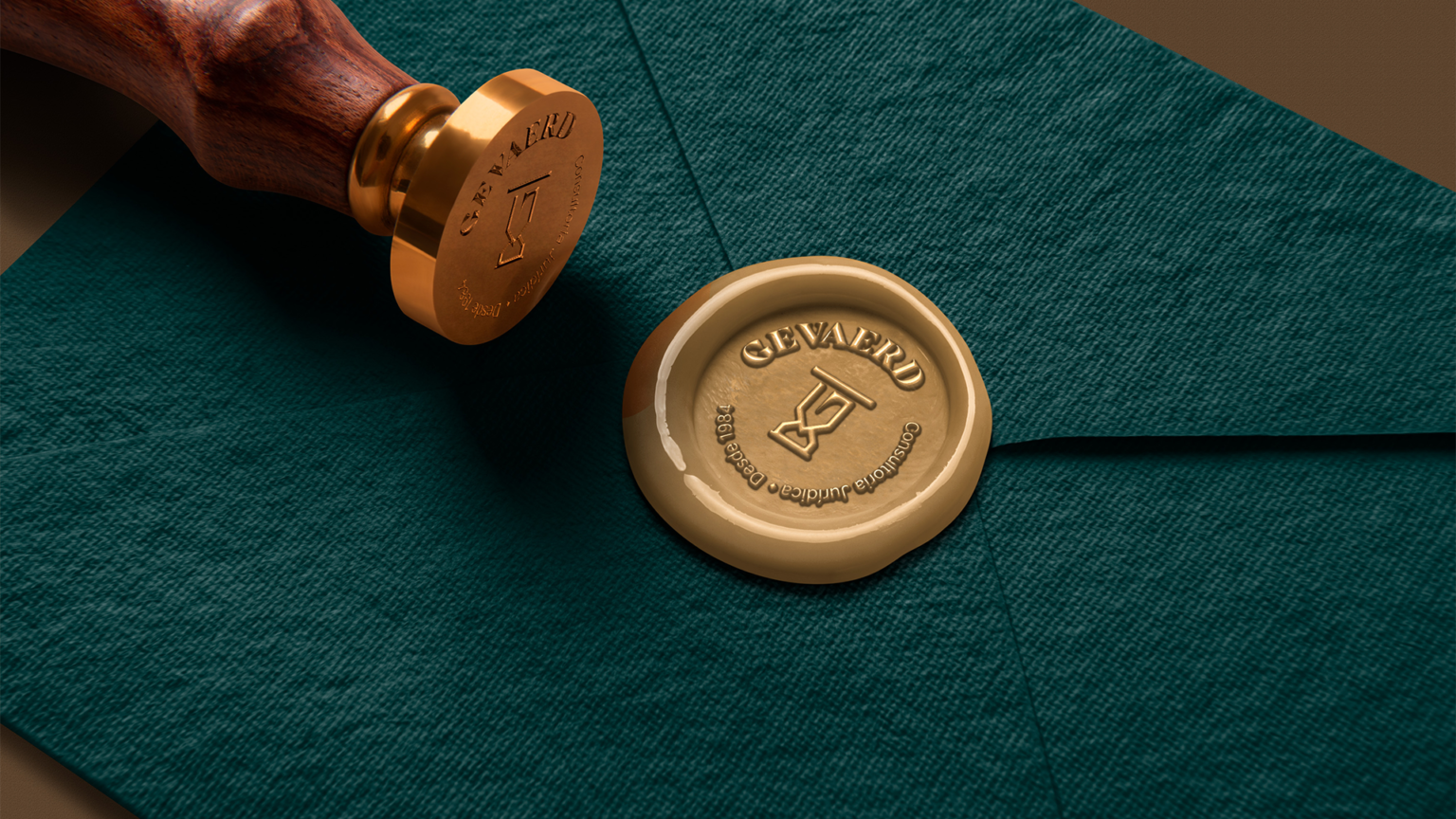 Mockup Carimbo Gevaerd - Marca e identidade visual